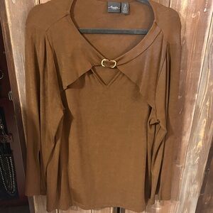 Brown Long Sleeve Top
